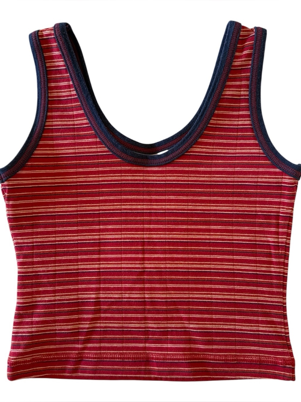 Vintage Nike Red Striped Tank with Navy Trim - Picture 2 of 7